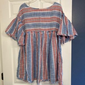 Free People Summer Nights striped tunic, sz S